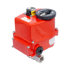 Válvula de bola eléctrica modulante 2 vías de latón Rp 3/8" 24 V AC/DC