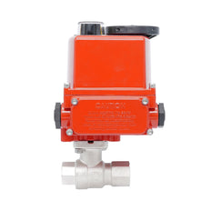 Válvula de bola eléctrica modulante 2 vías de latón Rp 1/4" 24 V AC/DC