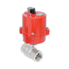 Válvula de bola eléctrica 2 vías de latón Rp 1-1/4" 24 V AC/DC