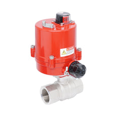 Válvula de bola eléctrica 2 vías de latón Rp 1-1/4" 24 V AC/DC