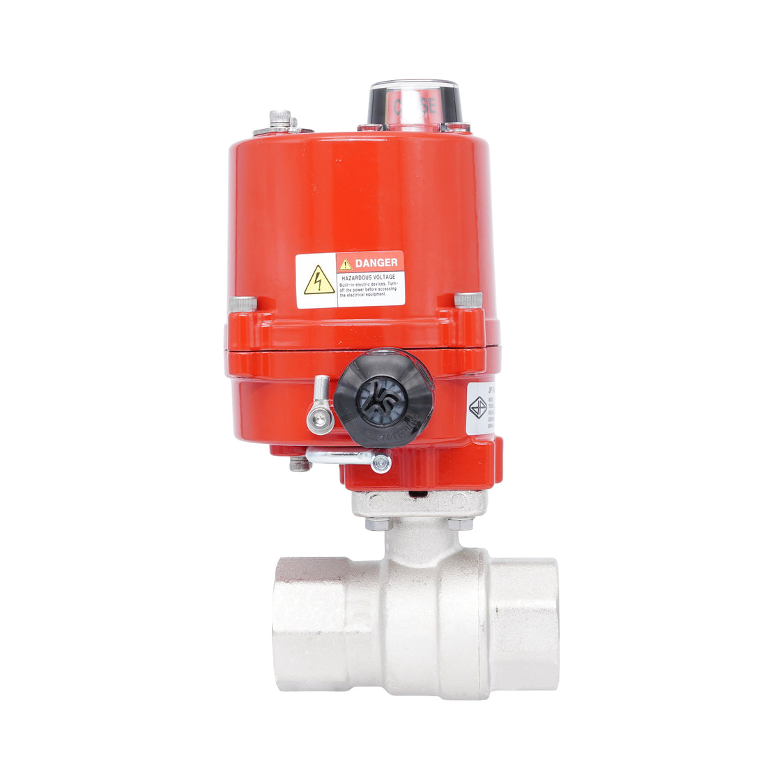 Válvula de bola eléctrica 2 vías de latón Rp 1-1/2" 100-240 V AC