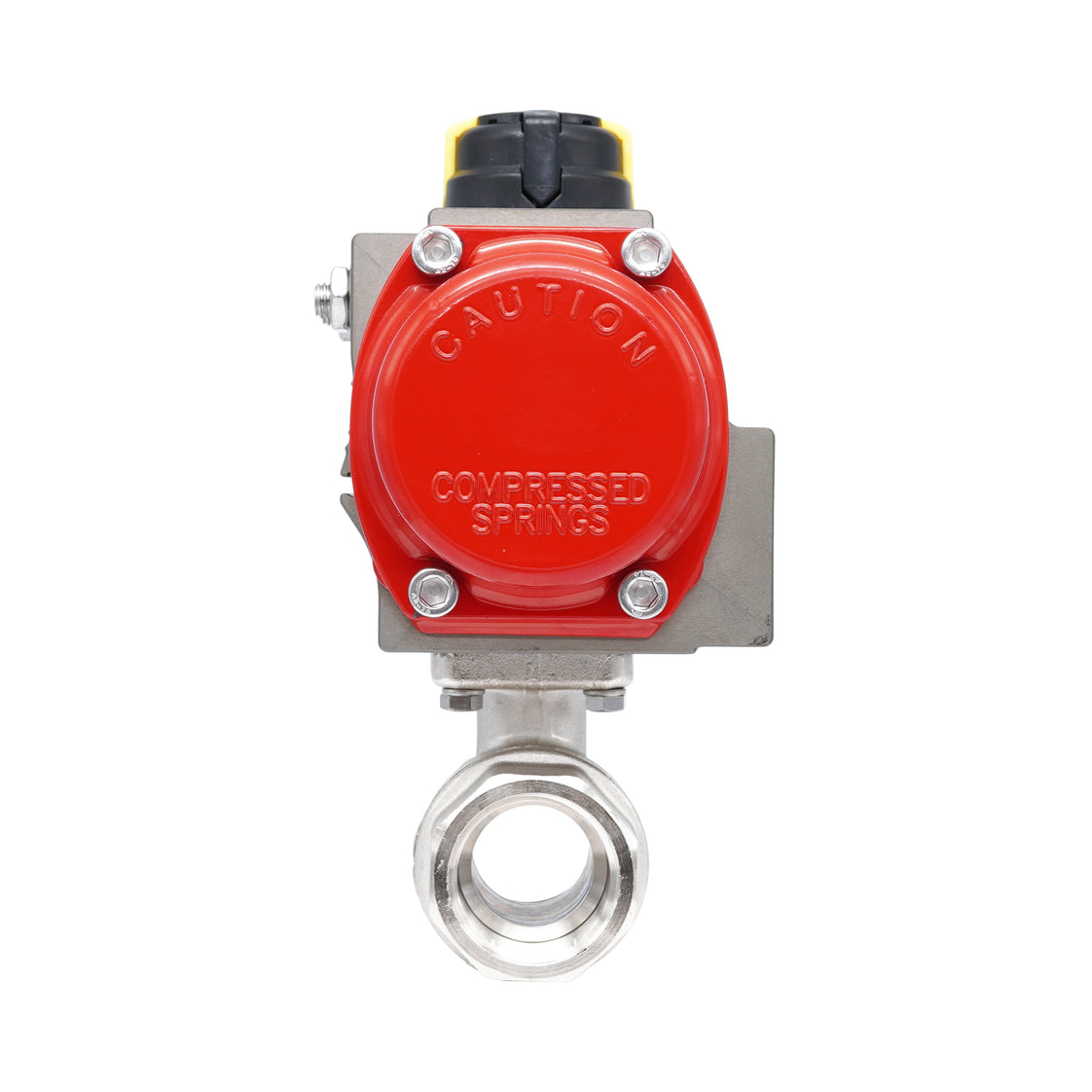 Válvula de bola neumática 2 vías de latón Rp 1 1/4" - de apertura por muelle