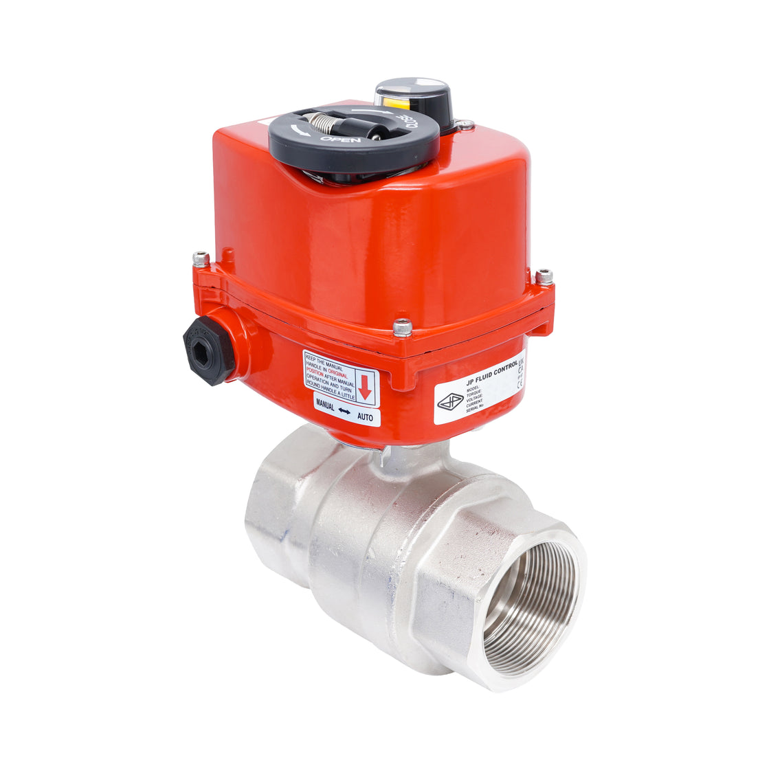 Válvula de bola eléctrica modulante 2 vías de latón Rp 2-1/2" 24 V AC/DC
