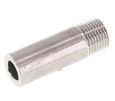 R 2 1/2'' Macho x 76.1mm Espiga de acero inoxidable con extremo para soldar 20 Bar DIN 2982 - 80mm