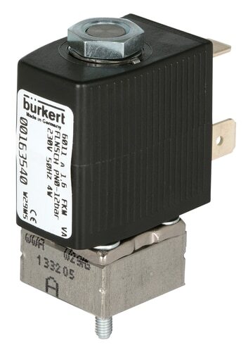Solenoid Valve 20x20 mm SFB flange NC Stainless steel FKM 0-16bar/232psi 24VDC Oxygen Fat/Oil Free 6011 153527