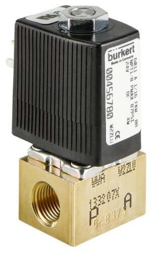 Solenoid Valve G1/8'' NC Brass NBR 0-4.5bar/65psi 24VDC 6011 143741