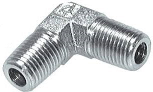 codo de 90º de acero galvanizado de 1/2'' NPT macho 225 Bar - Hidráulico