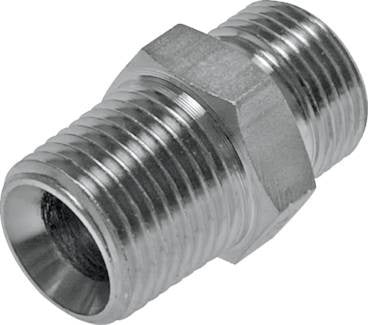 UN 1-7/16''-12 x 1'' NPT Acero zincado Espiga doble ORFS 400 Bar - Hidráulico