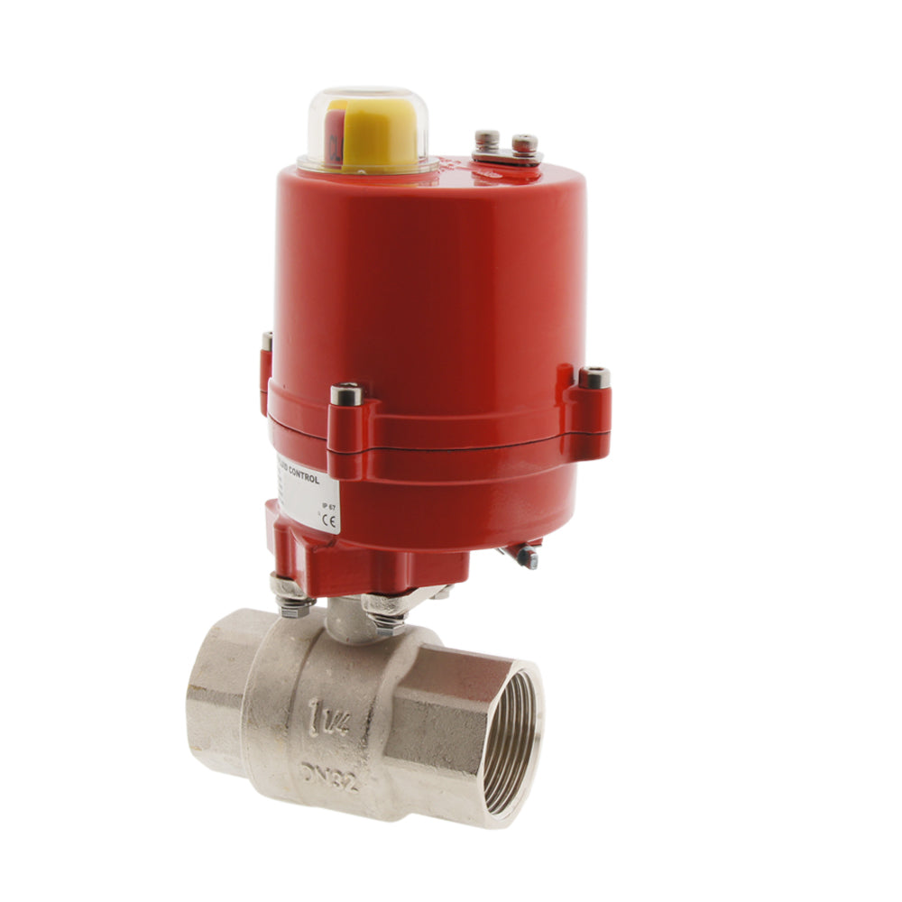 Electrical Ball Valve 2-Way G1-1/2'' Brass 12V DC