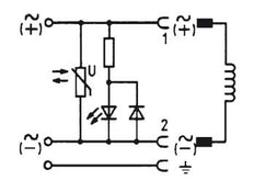 Connector 12-24V AC/DC (DIN - A) with LED and Varistor - Burkert 2508 008367