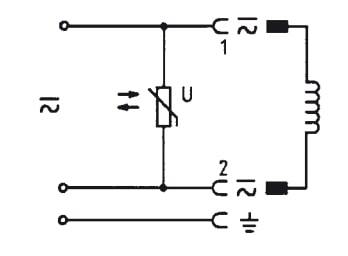 Connector 100-240V AC/DC (DIN - A) with Varistor - Burkert 2508 008372