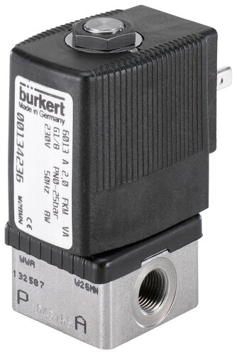Solenoid Valve G1/4'' NC Stainless steel PTFE 0-10bar/145psi 24VAC 6013 94381284