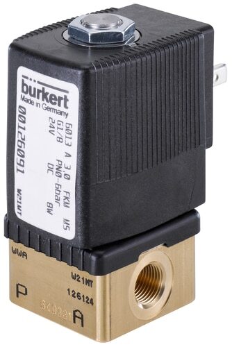Solenoid Valve G1/4'' NC Brass NBR 0-1.5bar/22psi 24VAC 6013 315130