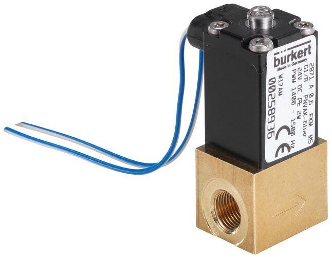 Solenoid Valve G1/8'' NC Brass FKM -1-6bar/-15-87psi 12VDC 2871 255588