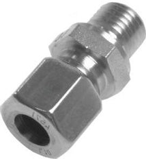 3/8'' NPT Macho x 10L Anillo de corte recto de acero inoxidable 315 Barra DIN 2353