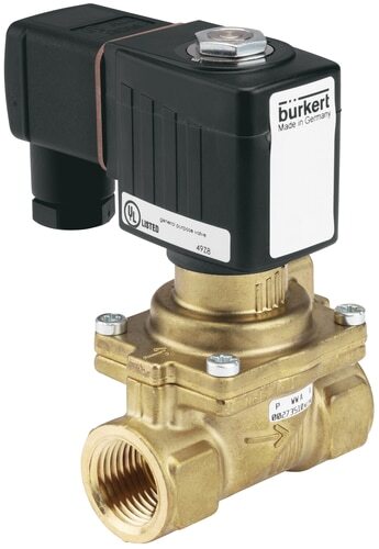 Solenoid Valve NPT 3/4'' NC Brass FKM 0.2-16bar/3-232psi 24VDC Anti-Waterhammer 6281 306548