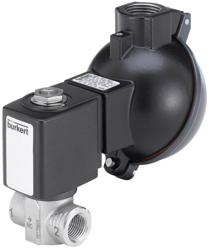 Solenoid Valve G1/2'' NC Stainless steel PCTFE 1-250bar/15-3626psi 24VAC/DC ATEX 6240 380821