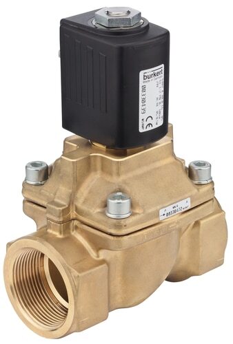 Solenoid Valve NPT 1/2'' NC Brass PTFE 0-10bar/145psi 24VDC 6407 320880