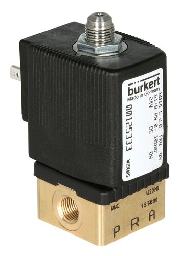 Solenoid Valve 3/2-Way NPT 1/8'' NC Brass FKM 0-16bar/232psi 120VAC 6014 467820