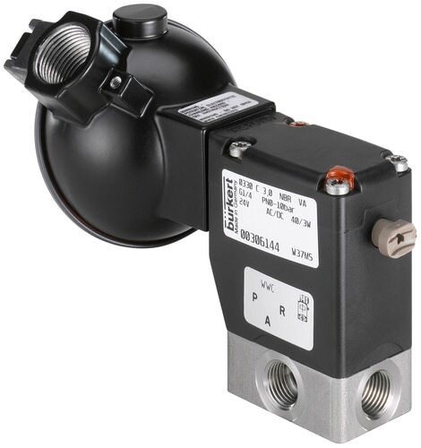 Solenoid Valve 3/2-Way NPT 1/4'' Universal Stainless steel FKM 0-6bar/87psi 24VAC/DC ATEX 0330 357302