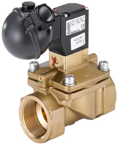 Válvula Solenoide NPT 1/2'' NC Latón FKM 0.2-12bar/3-174psi 24VDC Antigolpe De Ariete 5282 20011714