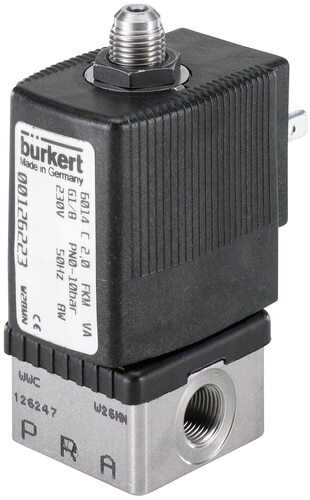 Solenoid Valve 3/2-Way G1/4'' NC Stainless steel FKM 0-6bar/87psi 24VDC 6014 325468