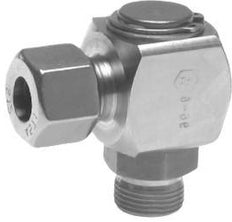G 3/8'' Macho x 10S Acero inoxidable Codo de 90 grados Junta giratoria Anillo de corte 630 Barra DIN 2353