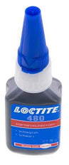 Loctite Adhesivo Instantáneo 20ml Negro Tiempo de curado 20-50s Superficies de metal, plástico y caucho