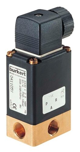 Solenoid Valve 3/2-Way G1/4'' Universal Brass FKM 0-12bar/174psi 24VDC 0330 170480