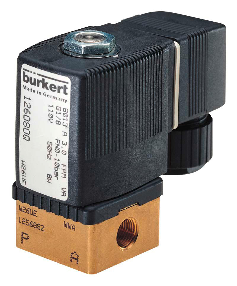 G1/8'' Válvula solenoide de latón 24VDC Burkert 6013 182980