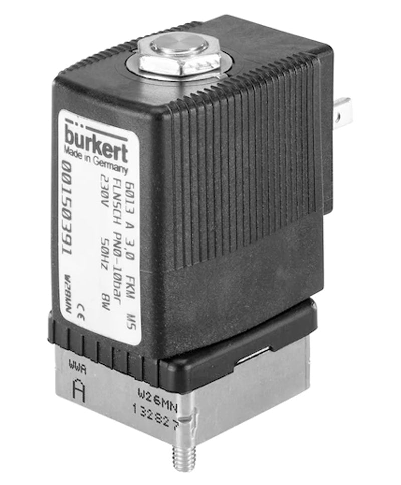 Solenoid Valve 20x20mm SFB Flange NC Stainless Steel FKM -6bar/0-87psi 24VDC 6013 186683
