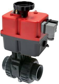 Válvula de bola de PVC de 2 vías VDL modulante de 32mm 24-240V AC/DC