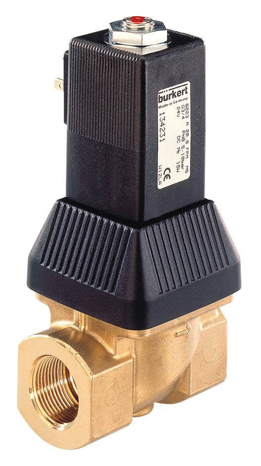 Válvula Solenoide G3/8'' NC Latón FKM 0.5-10bar/7-145psi 24VDC 6223 134229