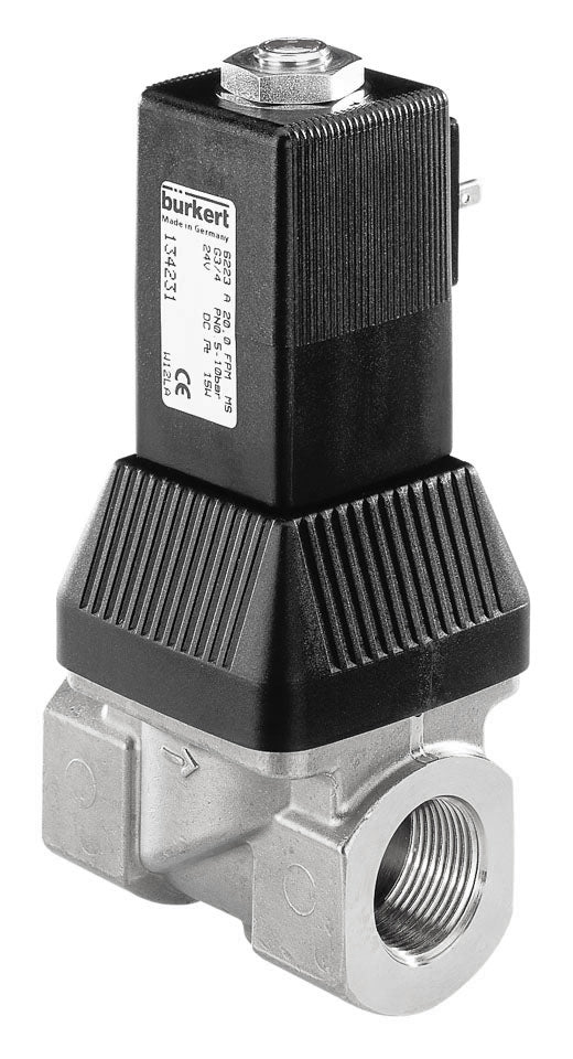 Válvula Solenoide G1/2'' NC Acero Inoxidable FKM 0.5-10bar/7-145psi 24VDC Oxígeno Libre De Grasa/Aceite 6223 314593