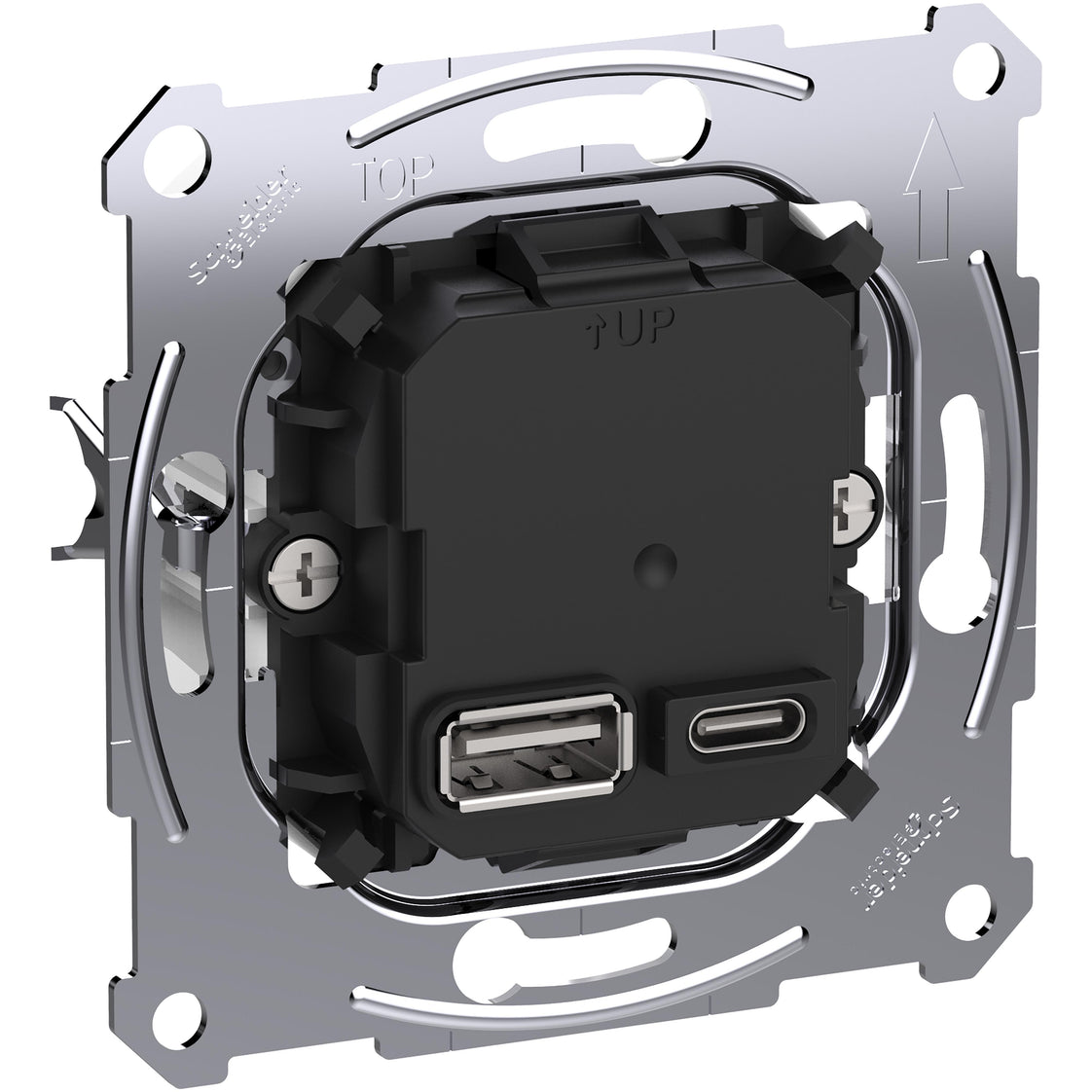 Schneider Merten USB Charger Insert Type A and C 45W PD - MTN4366-0120