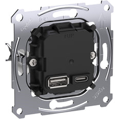 Schneider Merten USB Charger Insert Type A and C 45W PD - MTN4366-0120