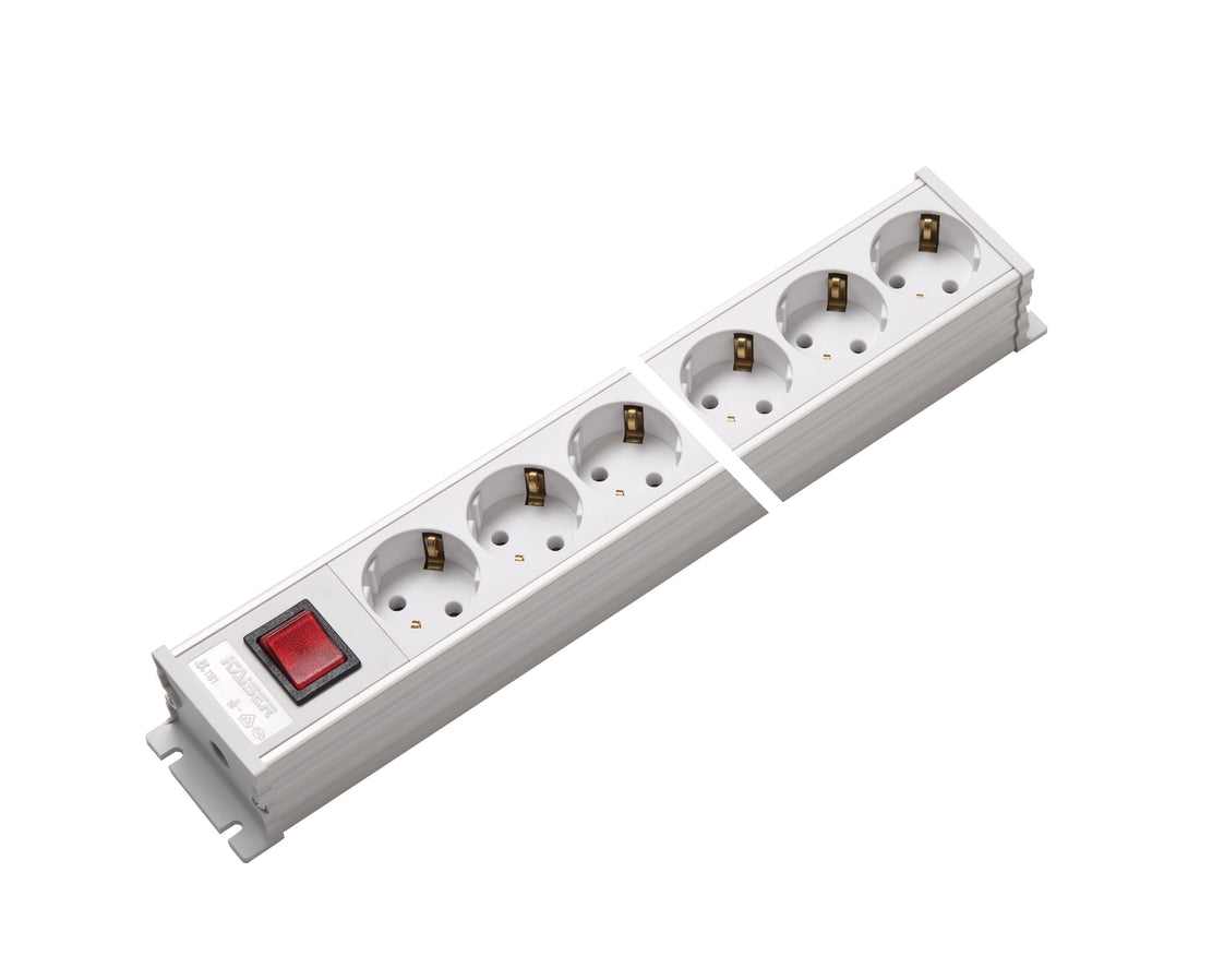 Martin Kaiser Power Outlet Strip 6-Way with Switch Shutter - 1101K/6ws [10 Pieces]