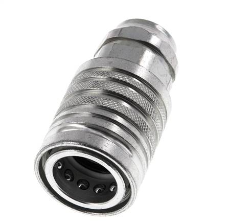 Steel DN 12.5 Hydraulic Coupling Socket G 3/8 inch Female Threads ISO 7241-1 A D 20.5mm