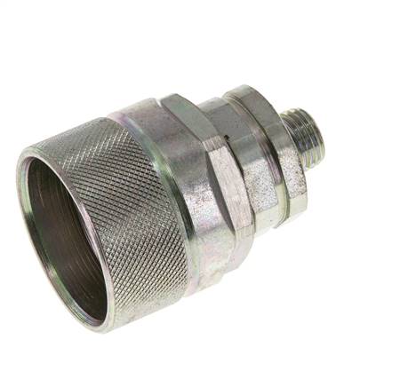 Steel DN 12.5 Hydraulic Coupling Plug 8 mm L Compression Ring ISO 14541/8434-1 D M36 x 2