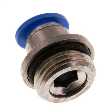 10mm x G1/2'' Push-in Fitting with Male Threads Brass/PA 66 NBR Inner Hexagon [2 Pieces]