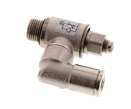 Flow Control Valve Meter-Out Rotatable 6 mm - G1/8'' Brass Slotted Screw