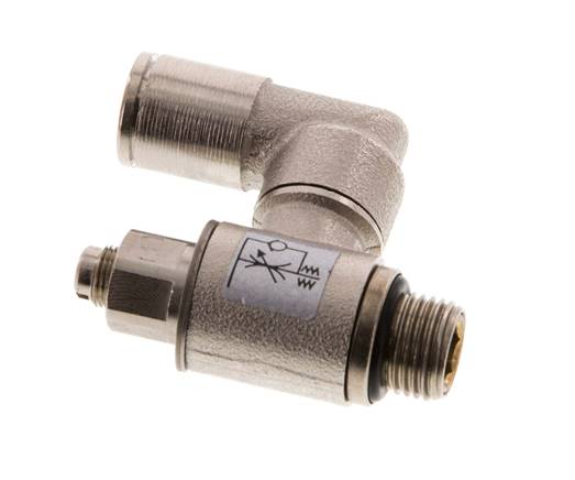 Flow Control Valve Meter-Out Rotatable 6 mm - G1/8'' Brass Slotted Screw