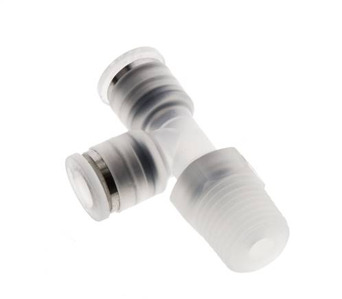 6mm x R1/4'' Right Angle Tee Push-in Fitting with Male Threads PA EPDM FDA Rotatable