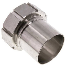75 mm (3'') & G3'' Stainless Steel 1.4401 Hose Barb Union Nut Flat Sealing PTFE Safety collars EN 14420-5 (DIN 2817)