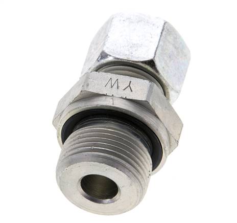 12L & M22x1.5 Zink plated Steel Straight Cutting Fitting with Male Threads 315 bar NBR ISO 8434-1