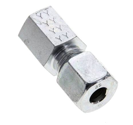8S & M14x1.5 Zink plated Steel Straight Cutting Fitting with Female Threads 630 bar ISO 8434-1