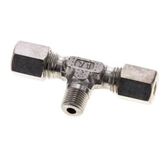 6L & M10x1 (con) Stainless Steel T-Shape Tee Compression Fitting with Male Threads 315 bar ISO 8434-1