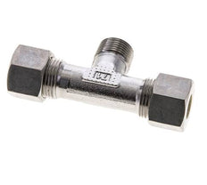 12S & M18x1.5 (con) Stainless Steel T-Shape Tee Compression Fitting with Male Threads 400 bar ISO 8434-1