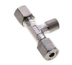 6S & R1/4'' Stainless Steel T-Shape Tee Cutting Fitting with Male Threads 630 bar ISO 8434-1