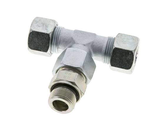 20S & G3/4'' Zink plated Steel T-Shape Tee Cutting Fitting with Male Threads 400 bar Adjustable ISO 8434-1